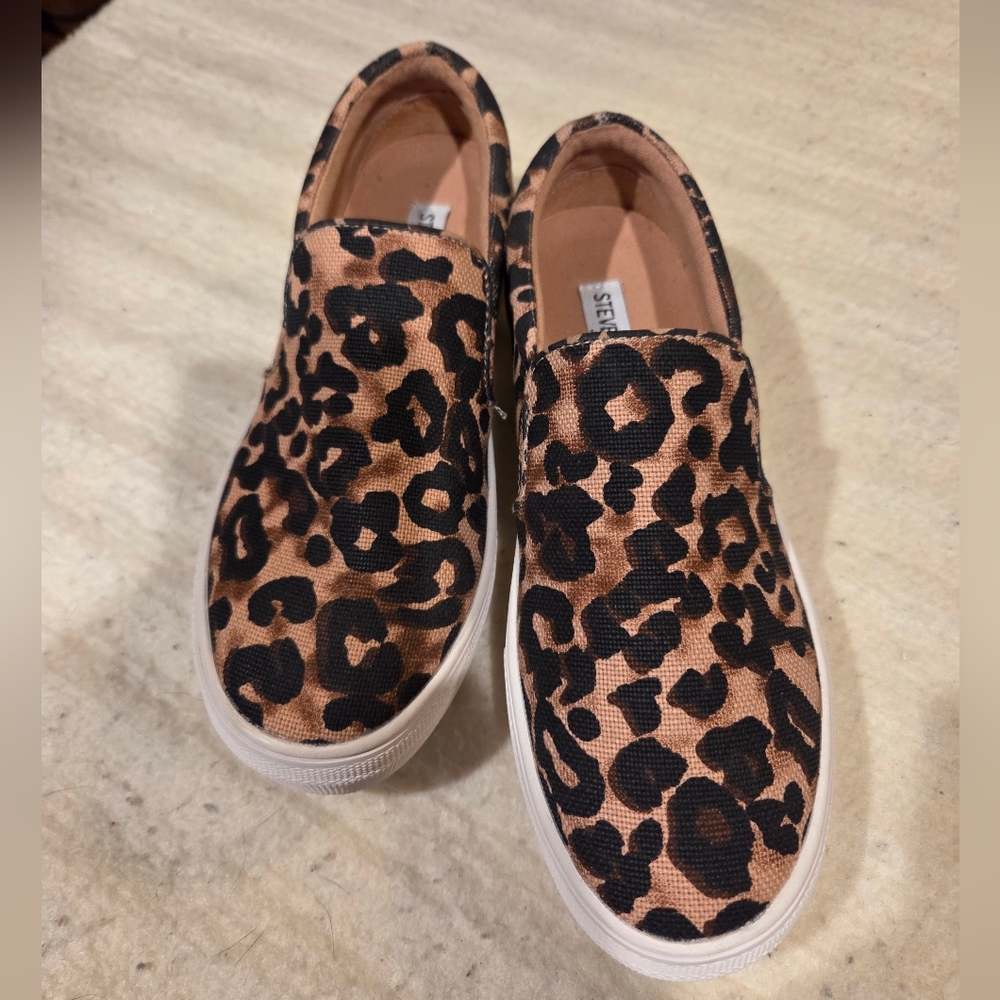 Steve Madden Leopard Print Slip-On Sneakers